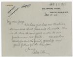 Famed Penicillin Discoverer Alexander Fleming 1946 Autograph Letter Signed -- A Year After Winning the Nobel Prize -- ...I am at peace with the world...