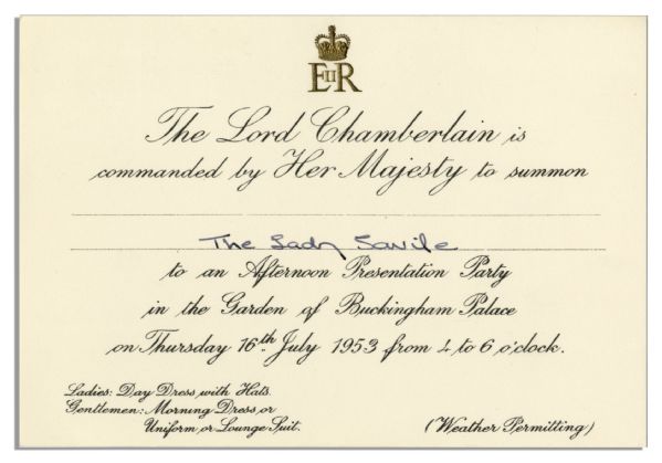 Queen Elizabeth II Party Invitation