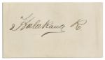 Signature of King Kalakaua, Hawaiis Last King
