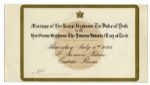 Invitation to the Wedding of King George V & Mary of Teck