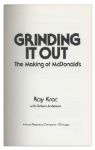 Ray Kroc Signed First Edition of ''Grinding It Out: The Making of McDonald's''