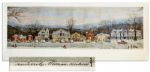 Norman Rockwell Signed Print of His Iconic Main Street at Christmas