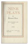 George Bernard Shaw's ''Nine Plays'' Signed