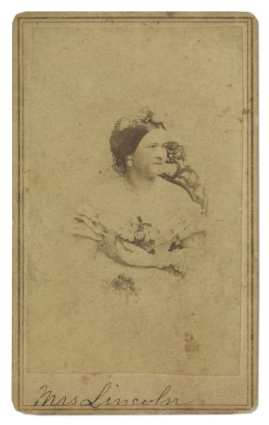 Mary Todd Lincoln CDV -- With Anthony Backstamp
