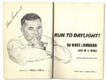 Vince Lombardi Signed Copy of ''Run to Daylight!'' -- With COA From PSA/DNA