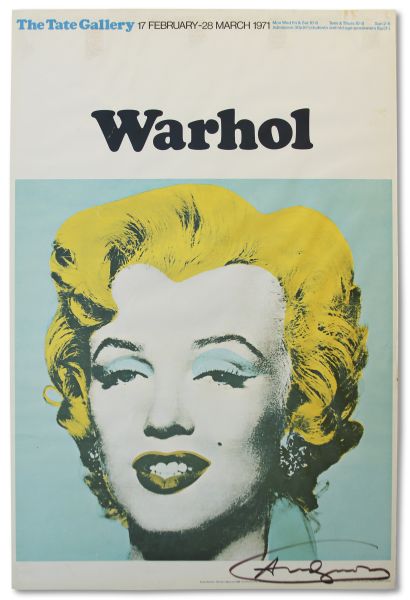 Andy Warhol Large Signed Poster of Marilyn Monroe