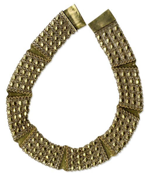Cecil B. Demille Necklace Gifted to His Daughter, Actress Katherine Demille Quinn -- 88 Grams of 18K Gold -- With a COA From Cecil B. Demille's Granddaughter