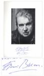 Artist Francis Bacon Signed Book Page With His Photo -- His Three Studies of Lucien Freud is The Most Expensive Painting Ever Sold at Auction