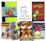 Matt Groening Signed Sketch of Bart Simpson -- Sketched on a Page of Radioactive Man