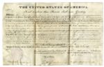John Quincy Adams Land Grant Signed as President