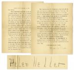 Helen Keller Typed Letter Signed -- ...When I demanded to have the letter read to me, it couldnt be found! Teacher said, Just write another...