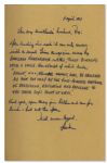Hank Aaron Autograph Note Signed Within His Autobiography -- ''...Racist...thoughts cannot, alas, be abolished by fiat...''