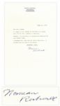 Norman Rockwell Typed Letter Signed -- ...I do not have a sketch to send you...