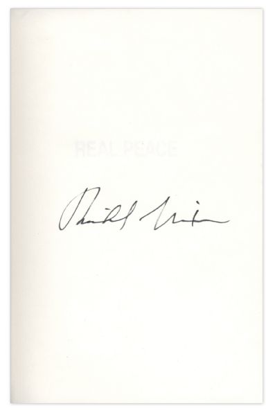 Richard Nixon Signed ''Private Limited Edition'' of ''Real Peace'' -- Advance Copy Owned by Red Skelton