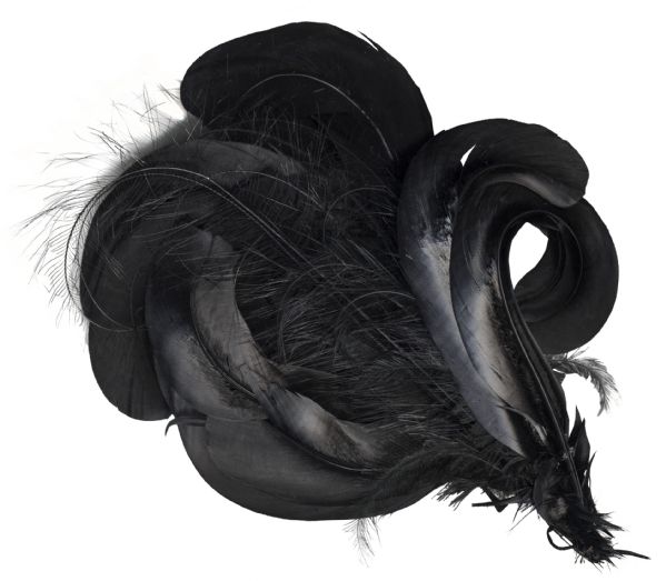 Queen Victoria Owned & Worn Black Feather Aigrette -- Purchased at Christie's by Madame Tussauds in 1982
