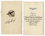 Charles Lindbergh Signed Program From Celebratory Dinner Held in Portland, Oregon on 14 September 1927