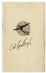 Charles Lindbergh Signed Program From Celebratory Dinner Held in Portland, Oregon on 14 September 1927