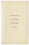 Charles Lindbergh Signed Program From Celebratory Dinner Held in Portland, Oregon on 14 September 1927