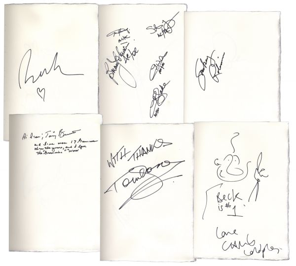 Grammy Signature Book From the 2015 Award Show -- Signed by 71 Celebrities Including Paul McCartney, Madonna, Katy Perry, Miley Cyrus, Lady Gaga, Adam Levine, Tony Bennett & More