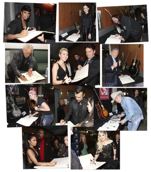 Grammy Signature Book From the 2015 Award Show -- Signed by 71 Celebrities Including Paul McCartney, Madonna, Katy Perry, Miley Cyrus, Lady Gaga, Adam Levine, Tony Bennett & More