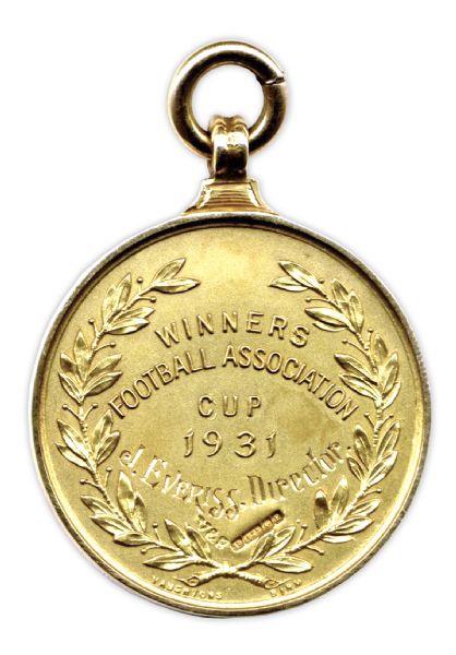 Gold F.A. Cup Winner's Medal Won in 1931 by West Bromwich Albion