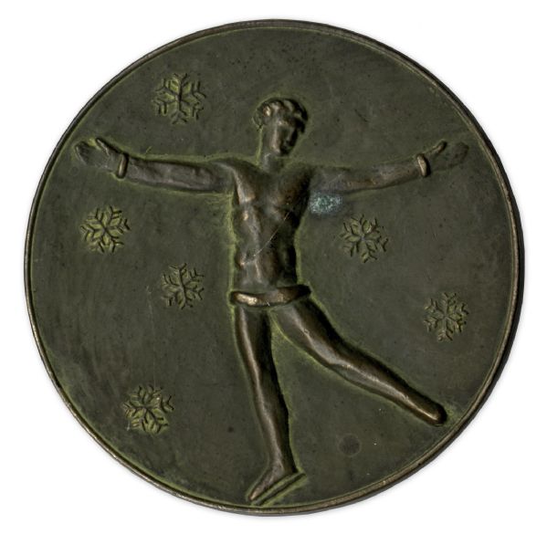Bronze Olympic Medal From the 1928 Winter Olympics, Held in St. Moritz, Switzerland