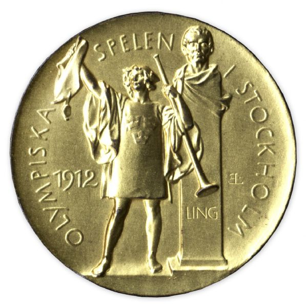 Gold Medal From the 1912 Summer Olympics, Held in Stockholm, Sweden