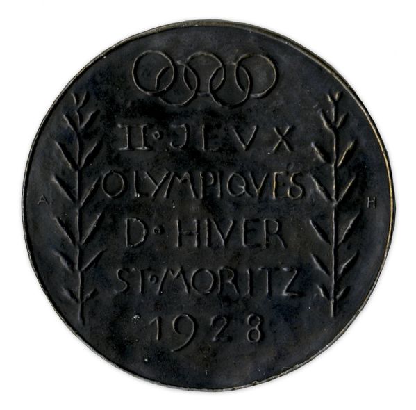 Bronze Olympic Medal From the 1928 Winter Olympics, Held in St. Moritz, Switzerland