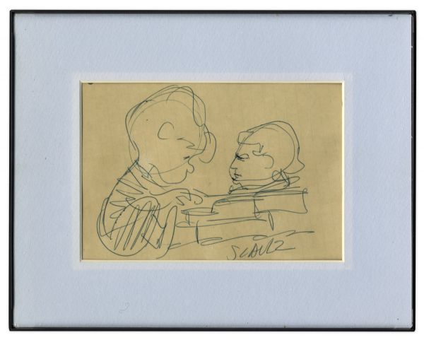 Charles Schulz Drawing of ''Peanuts'' Character Schroeder