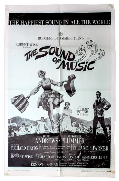 ''Sound of Music'' Large Poster From 1969 -- Measures 27'' x 41''