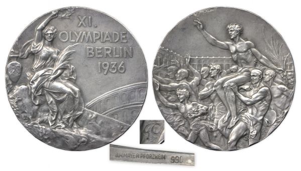 Silver Medal From the 1936 Summer Olympics, Held in Berlin, Germany -- Won by Swiss Gymnast Eugen Mack