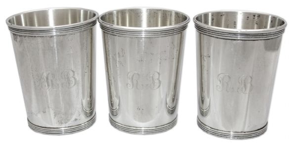 Raymond Burr Personally Owned Lot of 8 Sterling Silver Cups