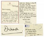 Princess Diana Autograph Letter Signed in 1991 -- Addressed to the Mother of First Pilot Killed in The Gulf War ...words seem totally inadequate at times like this... With COA From PSA/DNA