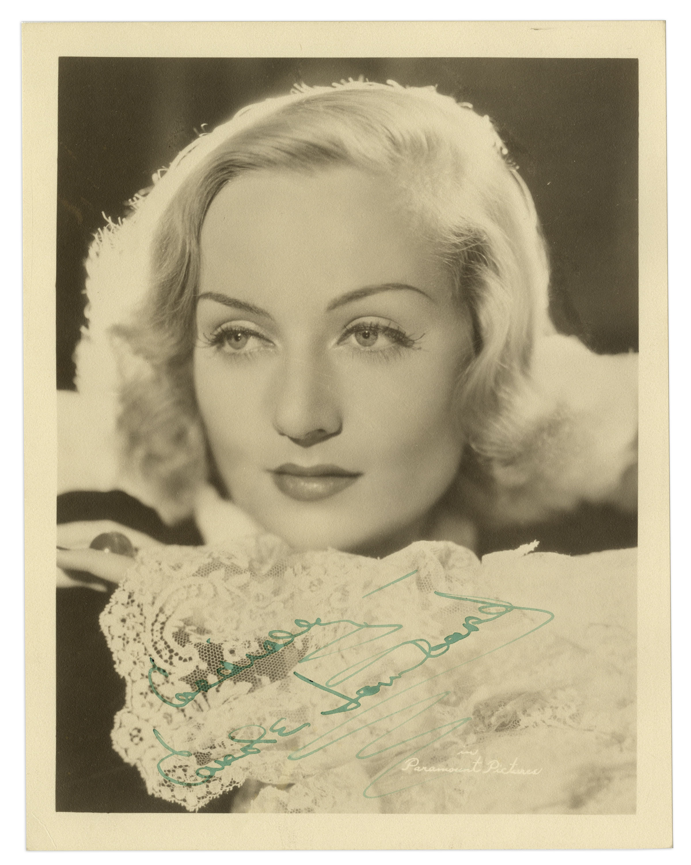 Lot Detail - Carole Lombard Signed Photograph