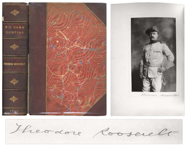 Theodore Roosevelt Signed First Edition of ''Big Game Hunting''