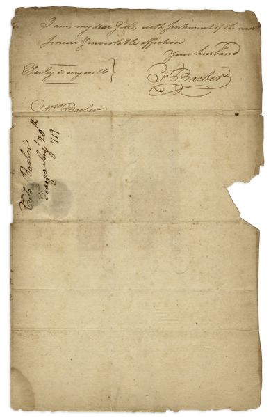 Revolutionary War Hero Francis Barber Autograph Letter Signed -- Regarding the Sullivan Expedition of 1779 -- ''...our united force will commence a rapid movement against the five nations...''