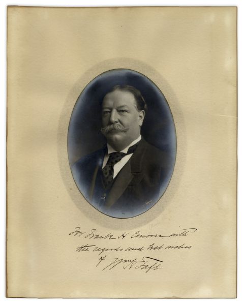 William H. Taft Signed Photo Display