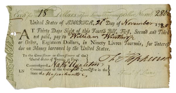 Declaration of Independence Signer Francis Hopkinson Document Signed