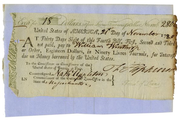 Declaration of Independence Signer Francis Hopkinson Document Signed