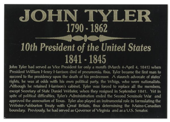 John Tyler Naval Appointment Signed as President