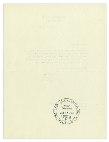 Richard Nixon Letter Signed as President Regarding Vietnam -- ''...about my report to the American people on the prospects for peace in Vietnam...''