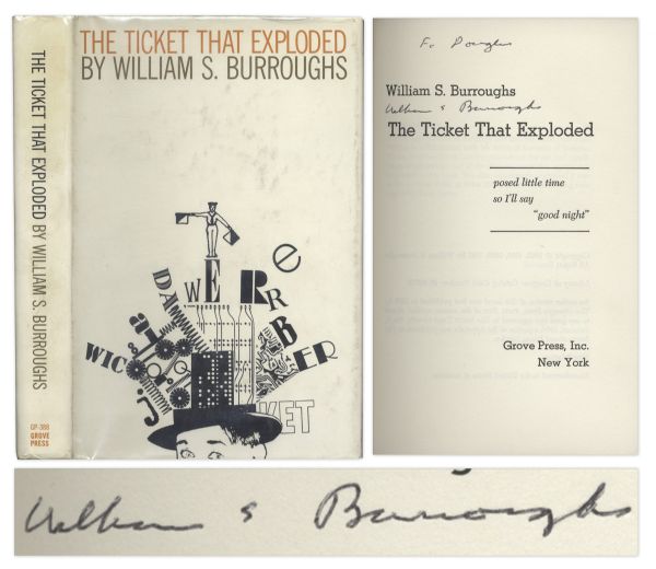 William S. Burroughs Signed First Printing of ''The Ticket That Exploded''