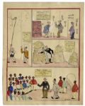 Dr. Seuss Hand-Painted and Drawn Illustration -- Very Early Work From 1 June 1929 Issue of Judge Magazine -- With Shockingly Racist Content