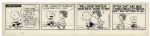 Charles Schulz Hand-Drawn Peanuts Comic Strip From 1954 Featuring Charlotte Braun & Charlie Brown -- Charlotte Appears in Only 10 Strips