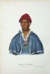 1872 McKenney & Hall Color Print -- Shawnoe Indian Chief Quatawapea