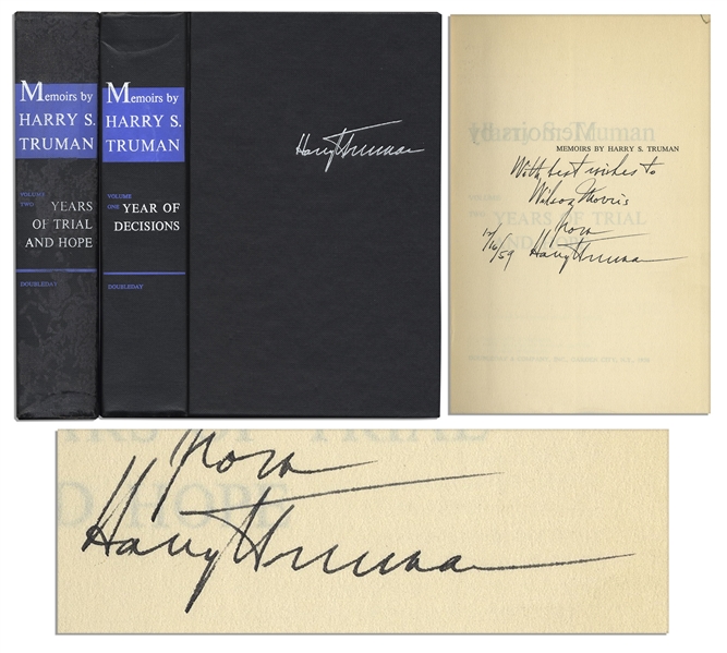Harry Truman Signed First Edition of His ''Memoirs''