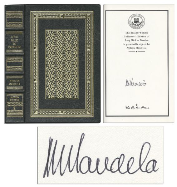 Nelson Mandela Signed Copy of His Autobiography ''Long Walk to Freedom'' -- Stunning Luxury Edition