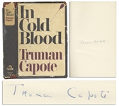 Truman Capotes True Crime Masterpiece In Cold Blood First Edition, First Printing Signed Tipped-In Page