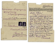 Concentration Camp Victim at Ravensbrueck Writes to His Parents -- ...How are you? Same old, same old here and everything in order. I wish Merry Christmas and send you kisses...