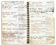 Sammy Davis Jr.'s Personal Address Book Containing the Names & Addresses of Over 100 of His Celebrity Friends -- Michael Jackson, Muhammad Ali, Liz Taylor, Barbra Streisand, Jay Leno & More